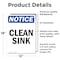 Signmission Clean Sink, 12 in W x Rectangle, Vinyl Decal OS-2PACK-NS-D-1218-V-10628 - alternate 5